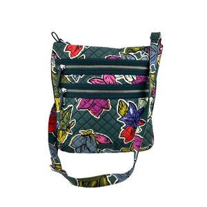 Vera Bradley Hipster Crossbody Bag Quilted Falling Flowers Floral Pattern